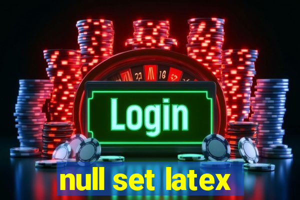 null set latex